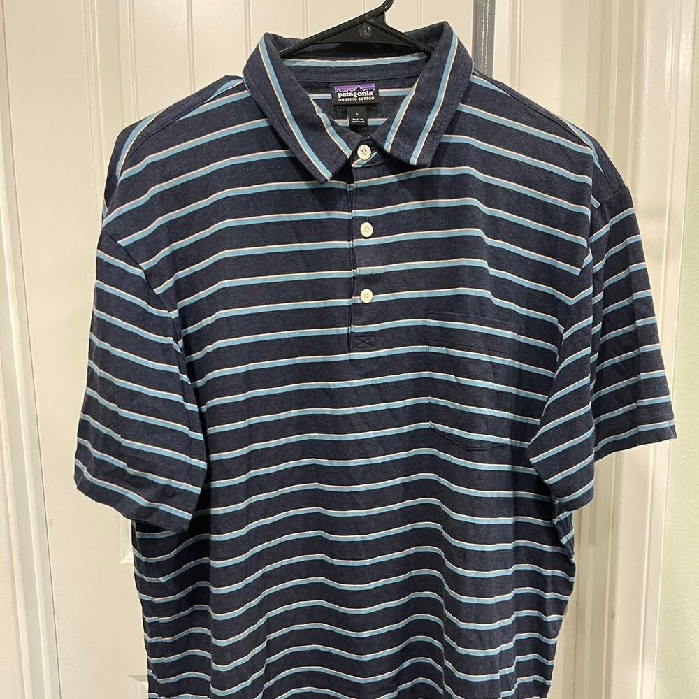 Patagonia Men's Blue and Navy Polo-shirts